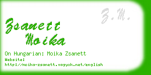 zsanett moika business card